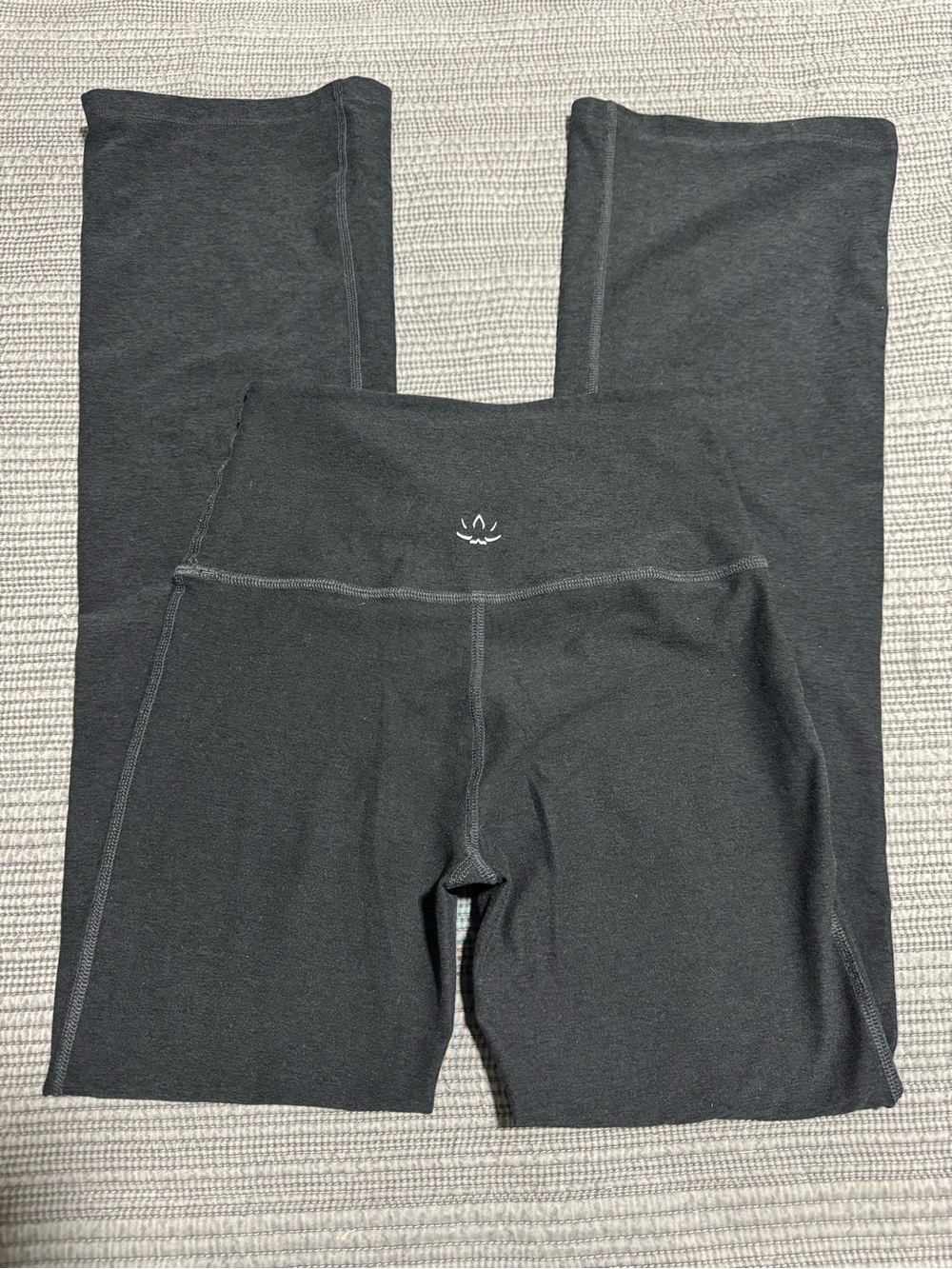 Beyond Yoga Black High-Waist Leggings with Small White Logo